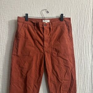 The Taper-Leg Utility Pant in Garment-Dyed Twill Sz 30